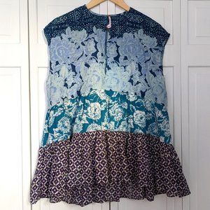 Free People Gotta Have You Tunic in Blue Combo, Size S